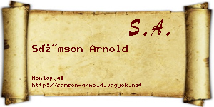 Sámson Arnold névjegykártya