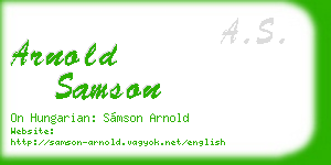 arnold samson business card