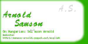 arnold samson business card